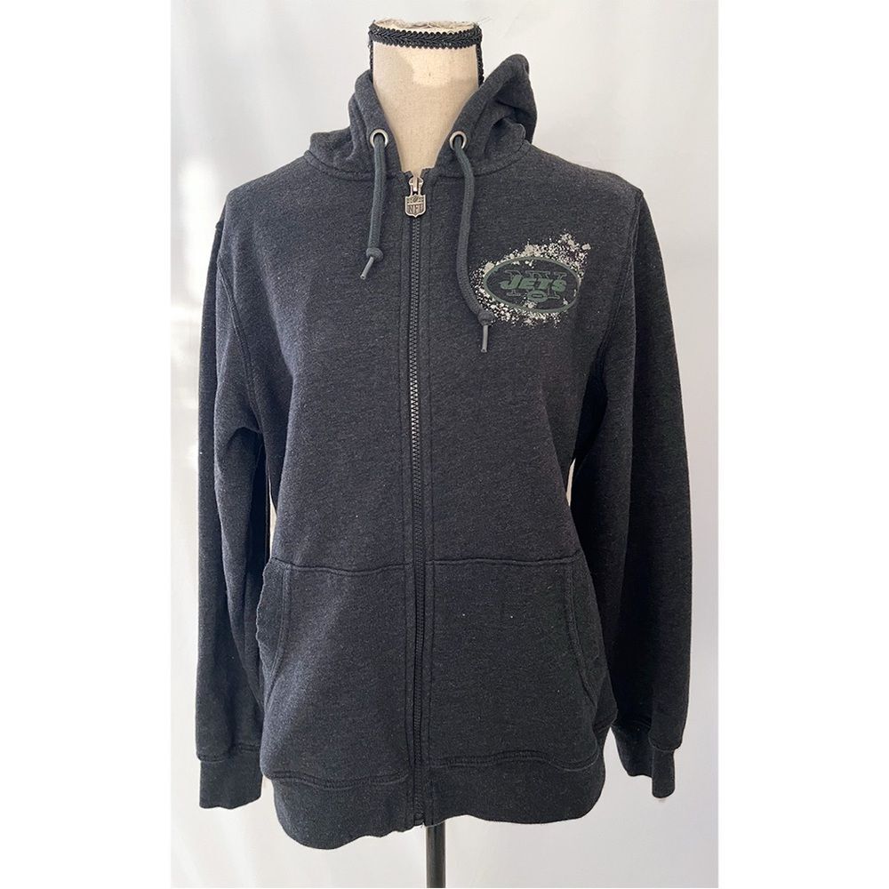 NFL NY Jets Hoodie | Zip Up, Paint Splatter Logo